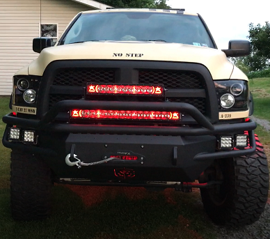 custom lights on truck grille